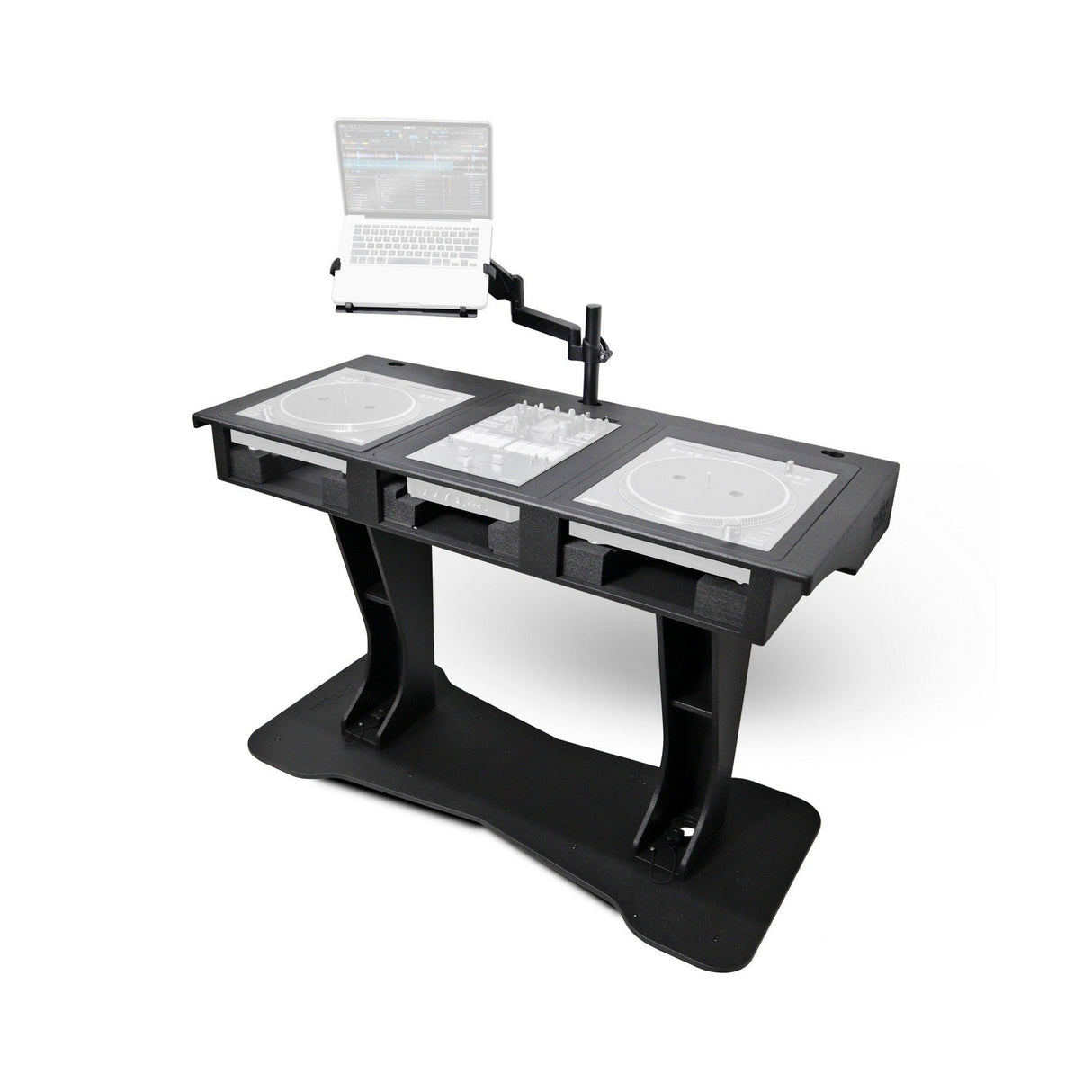 ProX XZF-DJTCDM Control Tower DJ Podium for Pioneer DJ CDJ-3000 Denon SC6000 CD Players RANE Twelve Turntable Black