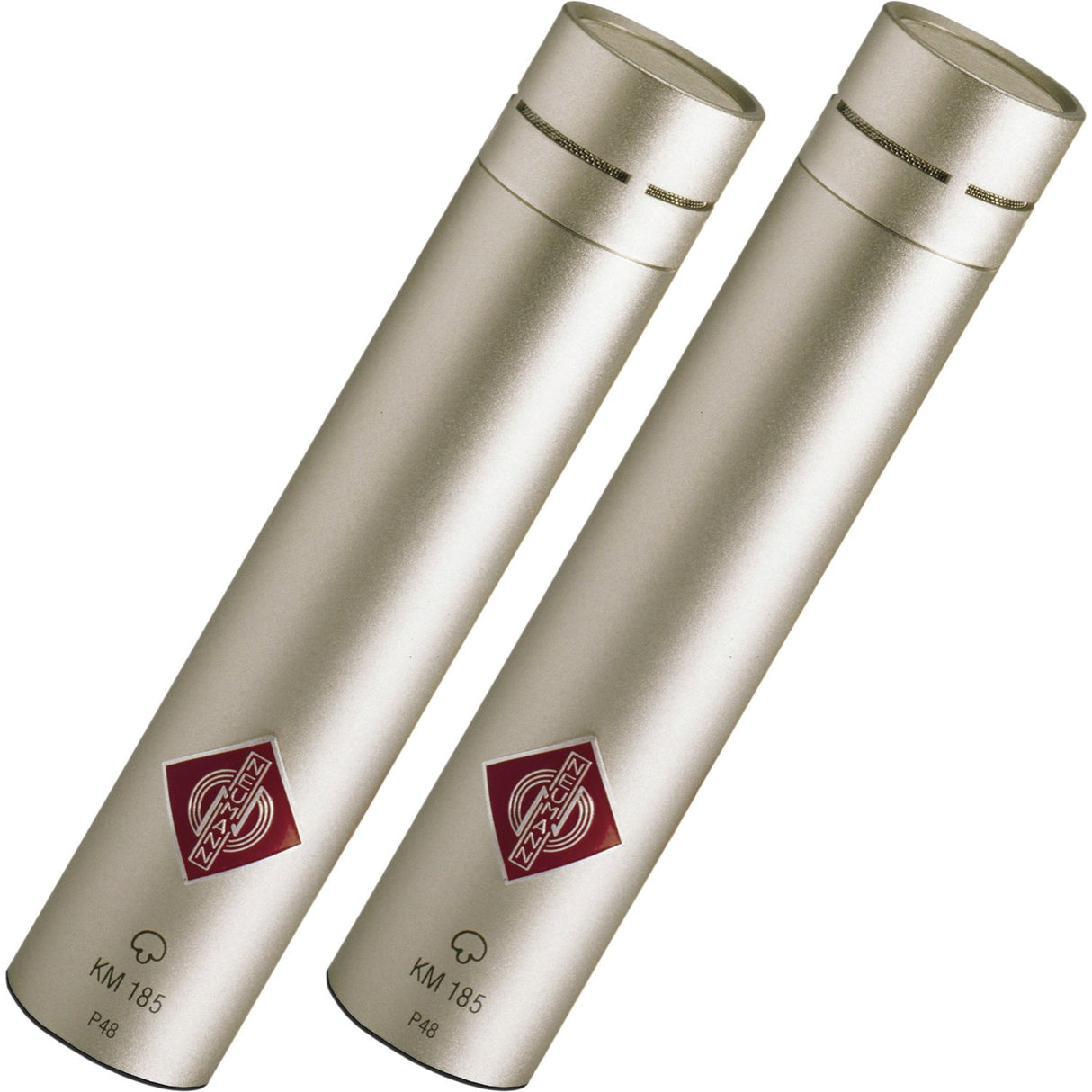 Neumann SKM 185 NI Stereo Set includes Two Each: KM185 SG21BK WNS100 in One Woodbox Nickel