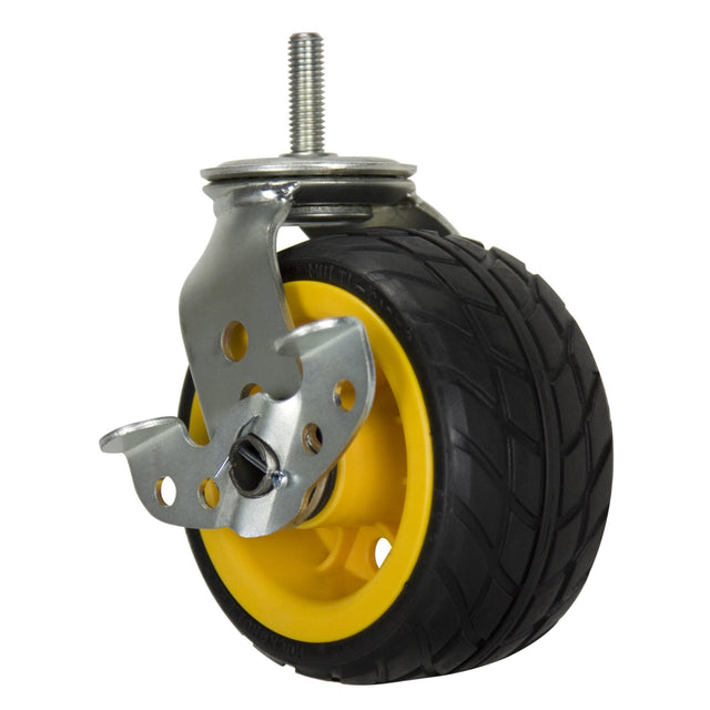 RockNRoller RCSTR6X3 6 x 3 Ground Glider Wide Caster with Brake Upgrade for R14 2-Pack