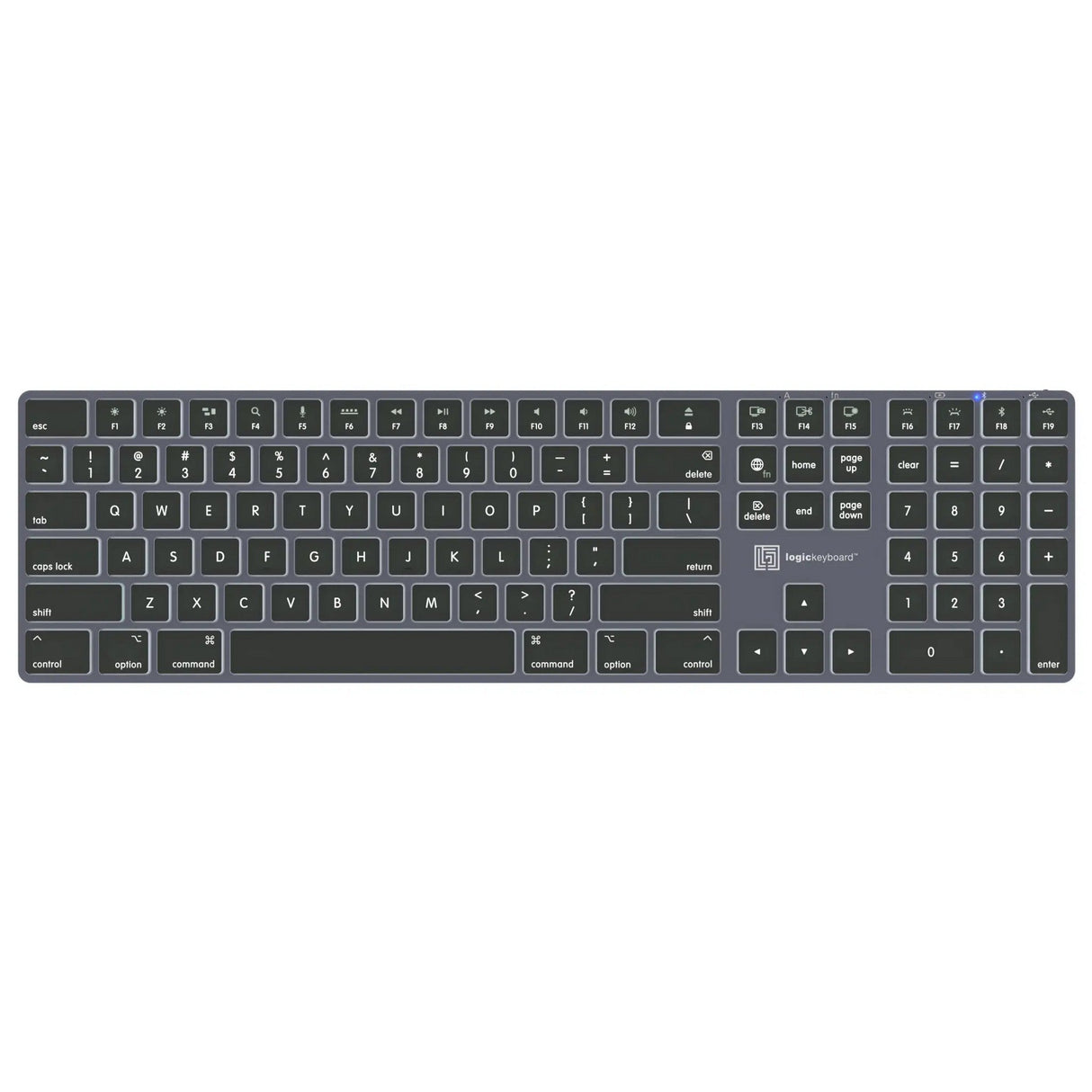 Logickeyboard MacOS Keyboard TITAN Slimline Keyboard for Mac US English