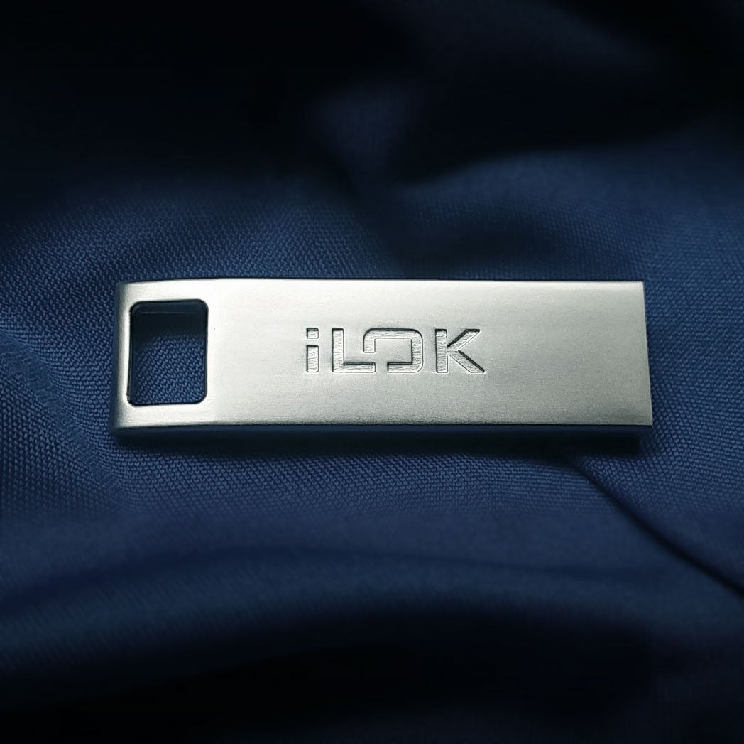 Avid iLok 3 USB Software Authorization Device with background