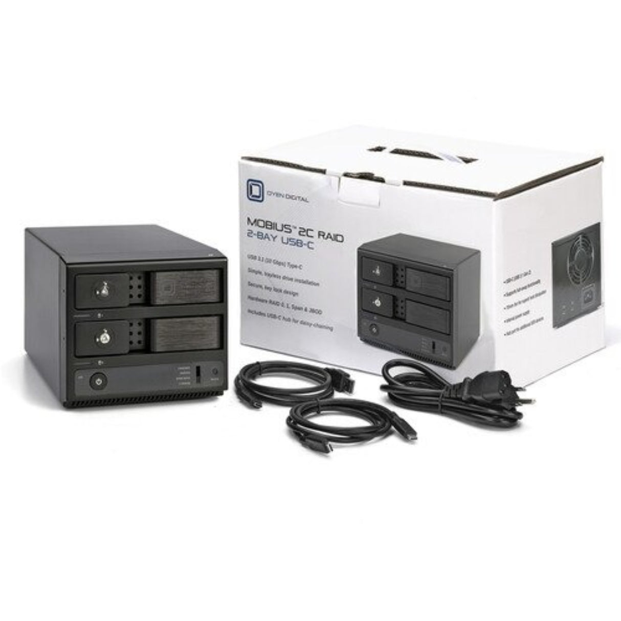 Oyen Digital Mobius Pro 2C 24TB 2-Bay USB-C RAID External Hard Drive System