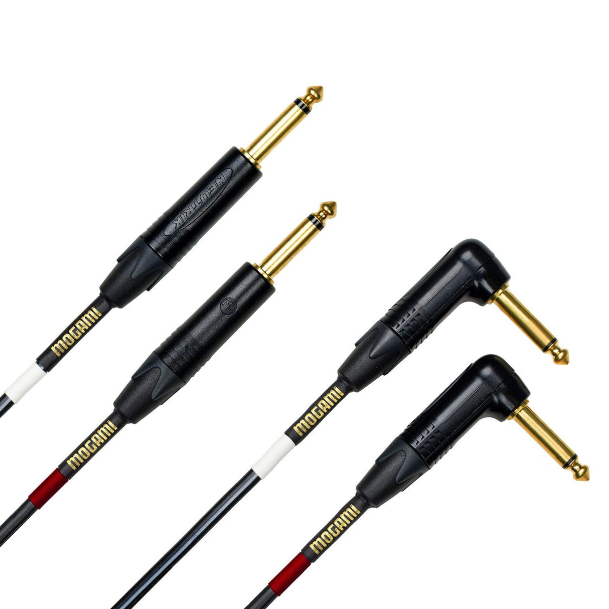 Mogami GOLD KEY S-10R Dual Right Angle TRS to Dual Straight TRS Plug Stereo Keyboard Cable 10-Foot