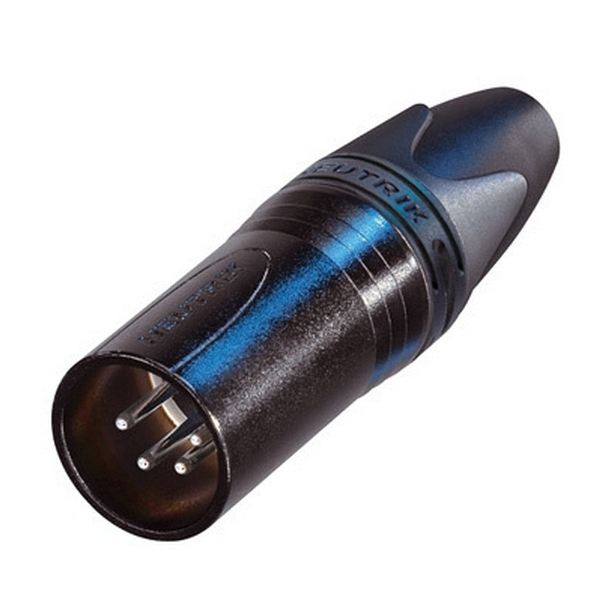 Neutrik NC4MXX-BAG 4 Pole Male XLR Cable Connector with Black Metal Housing and Silver Contacts