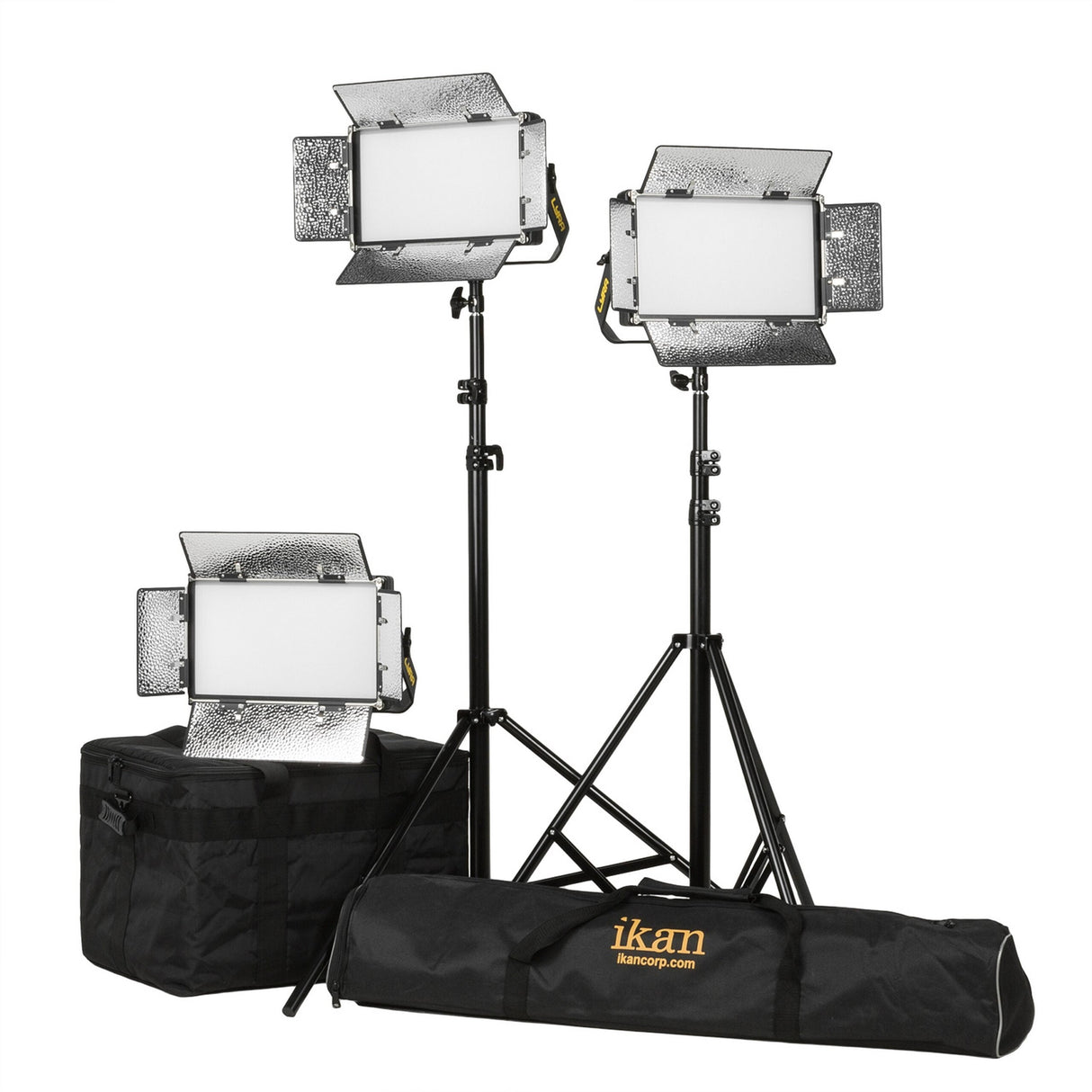 Ikan LB5-3PT-KIT Lyra Half x 1 Bi-Color 3200K-5600K 3-Point Soft Panel LED Light Kit