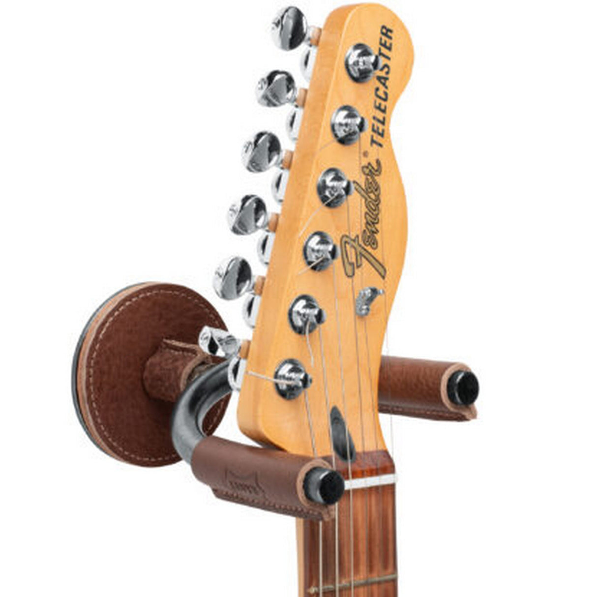 Levyās Smoke Forged Guitar Hanger with Brown Leather - accessories
