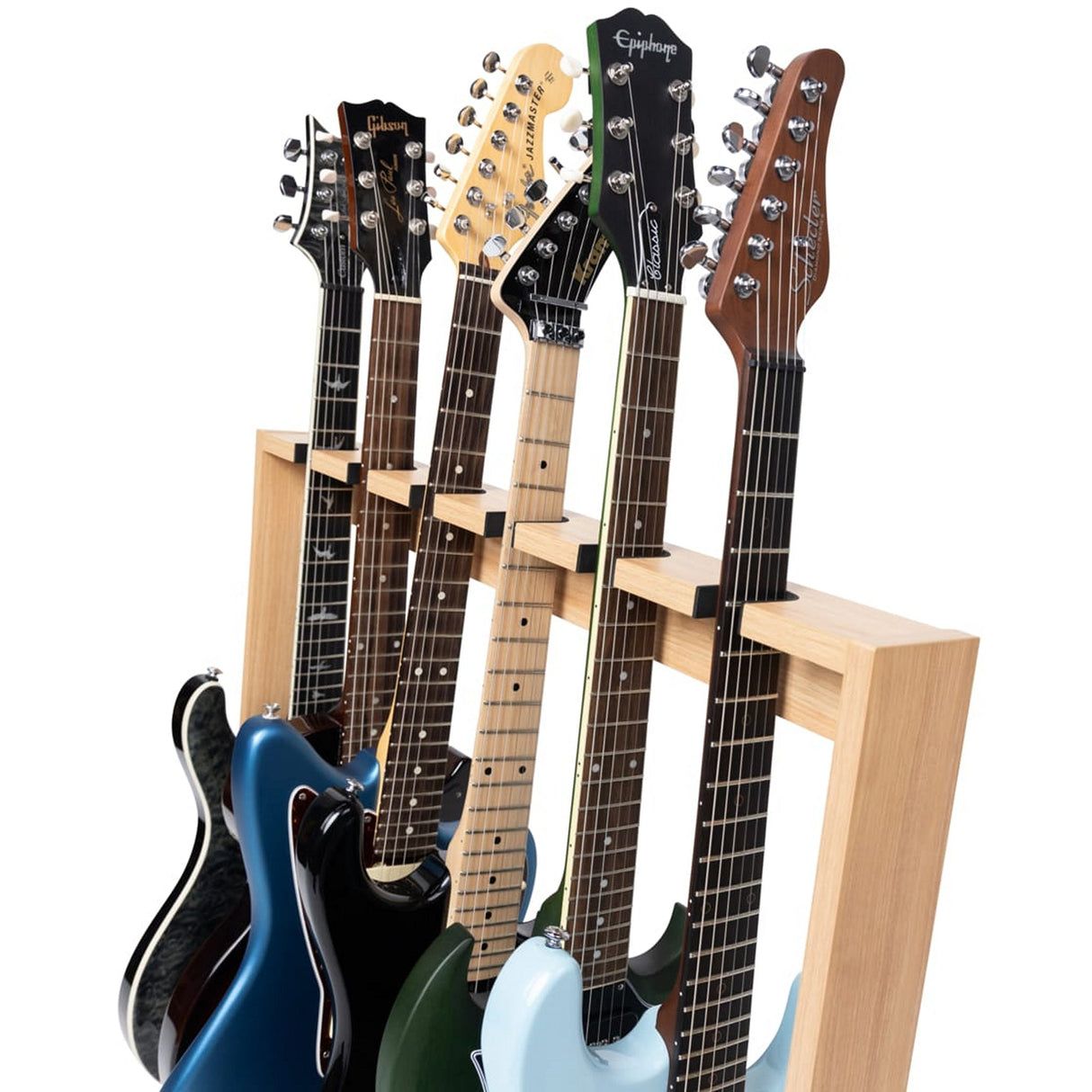 Gator GFW-GTR-WD6RK-MPL Frameworks Wooden Guitar Rack for 6 Guitars Maple - accessories