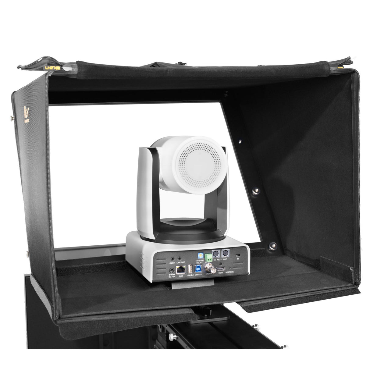 Ikan PT419W-PTZ-NDI Aura 19-Inch POE++ PTZ NDI Teleprompter with Full Encoding/Decoding and IP Tally Light