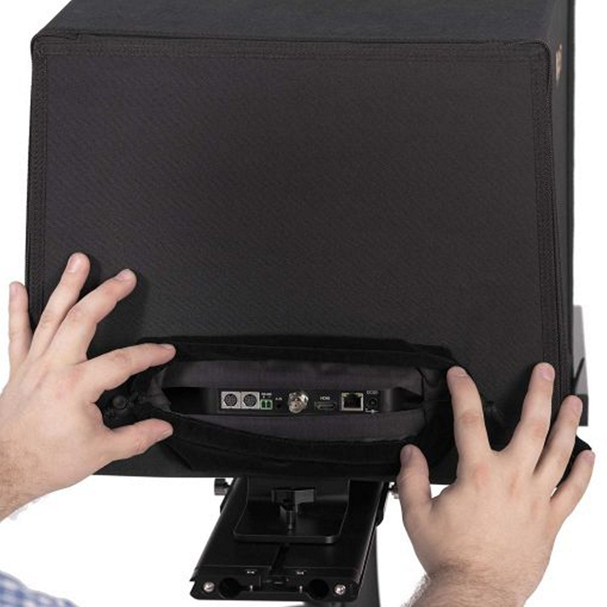 Ikan PT4900S-PTZ-TM-V2-PEDESTAL 15-inch High Bright Teleprompter with Widescreen Frame