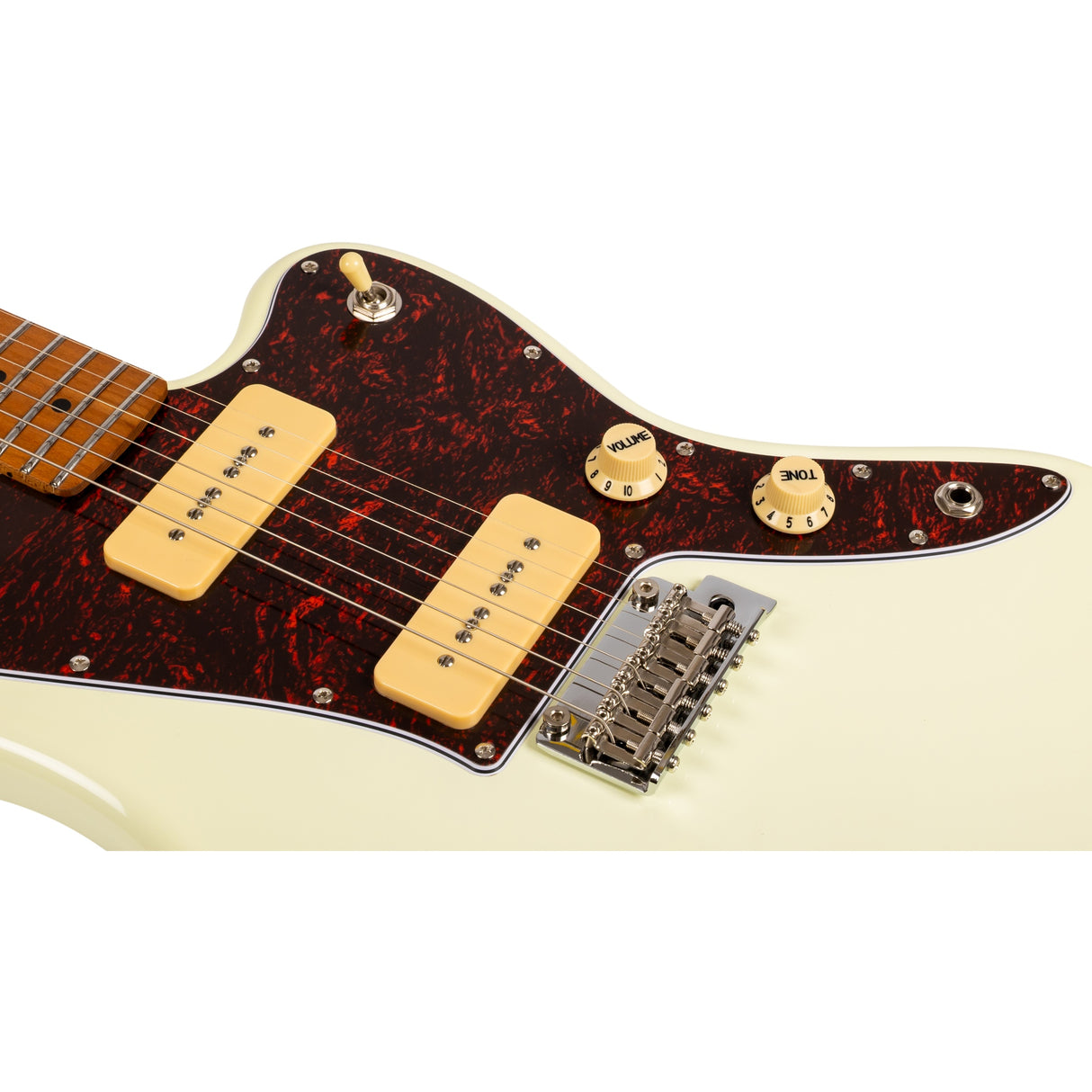 Jet Guitars JJ-300 P90 OW Electric Guitar, Olympic White Finish