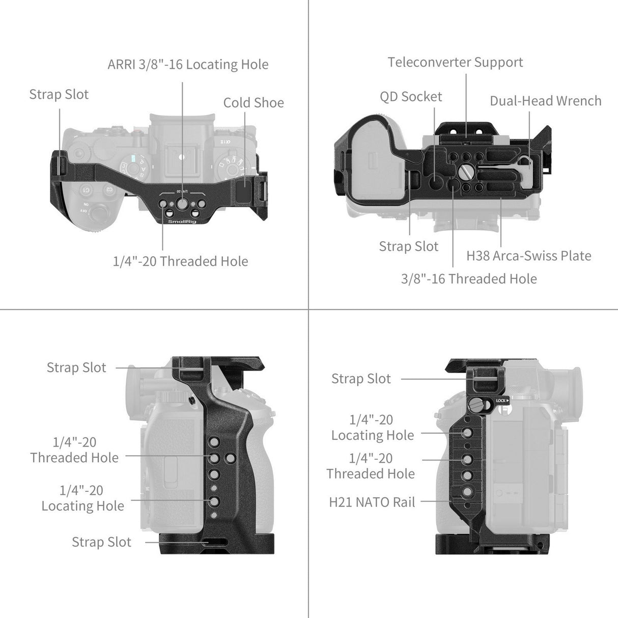 SmallRig 5642 Cage for Sony Alpha 1 II and Alpha 9 III Camera Protection System