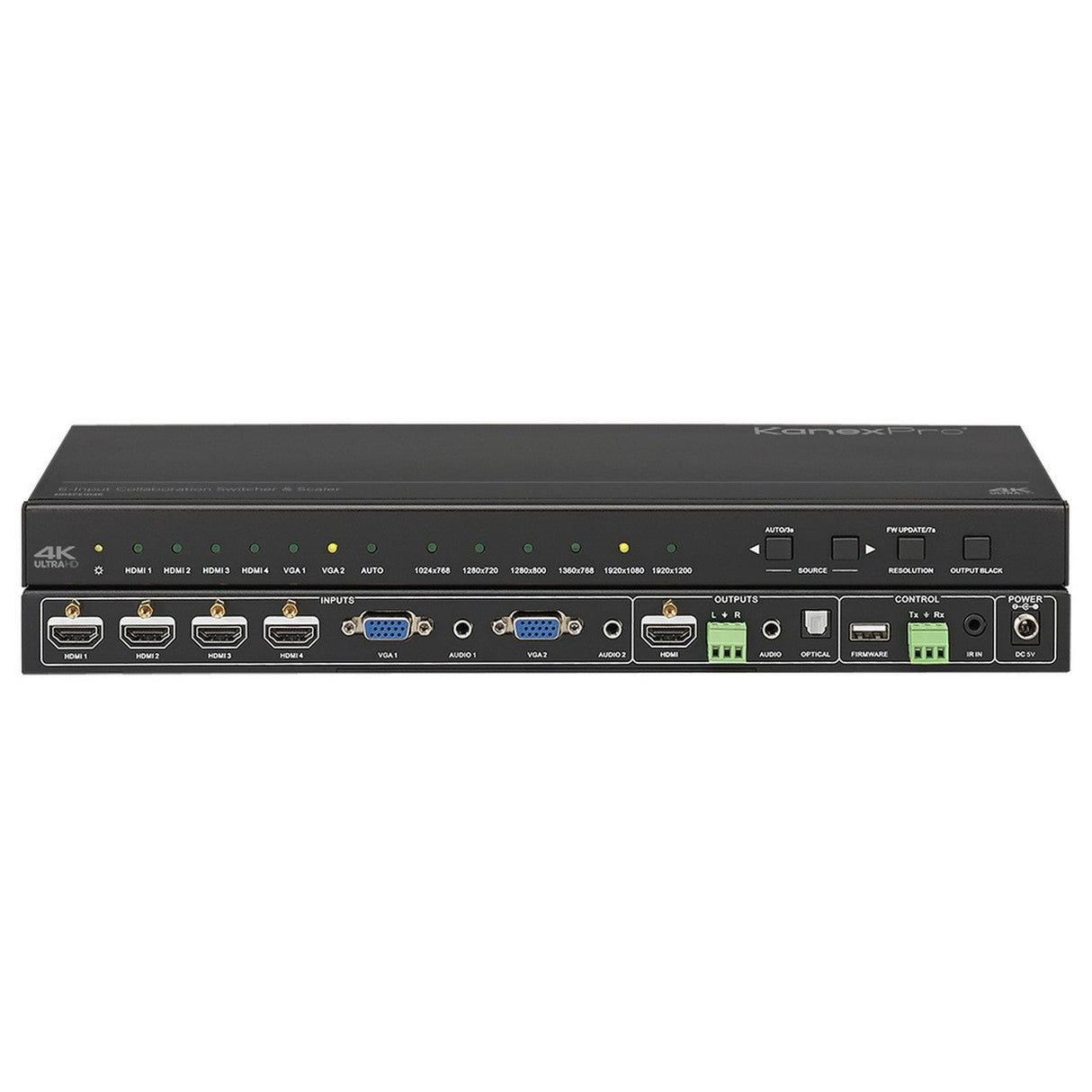 KanexPro HDSC61D-4K 6-Input Switcher & Scaler with 4K HDMI Output