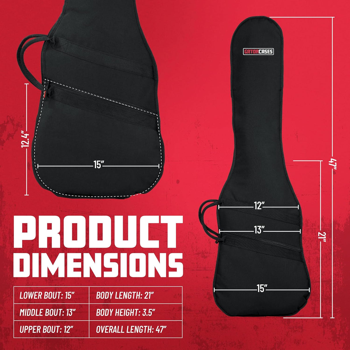 Gator Cases GBE-BASS Economy Gig Bag for Bass Guitars