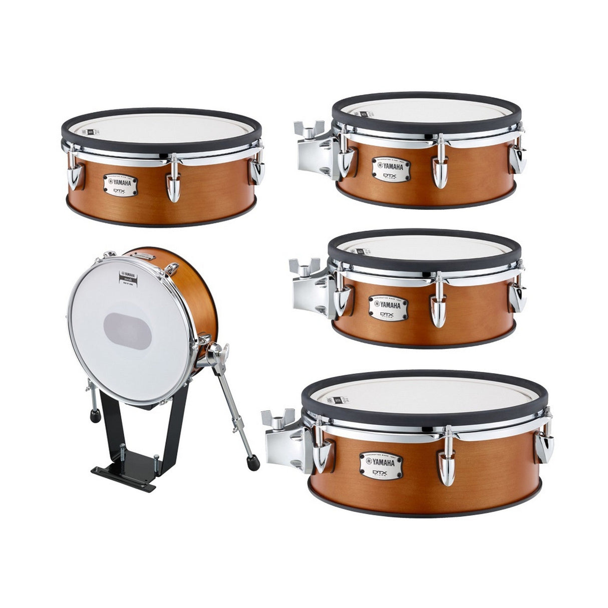 Yamaha Textured Cellular Silicone Drum Pad Set for DTX10K-X Electronic Drum Kit - Real Wood