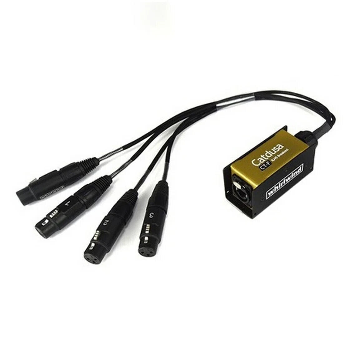 Whirlwind CT-F Cat5e Ethercon to 4 XLRF Snake Cable 1.5 Feet