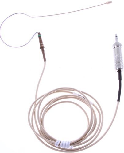 Countryman E6 Directional Earset Mic for General Speaking E6DW5L2SR - Light Beige 2mm Sennheiser Transmitter