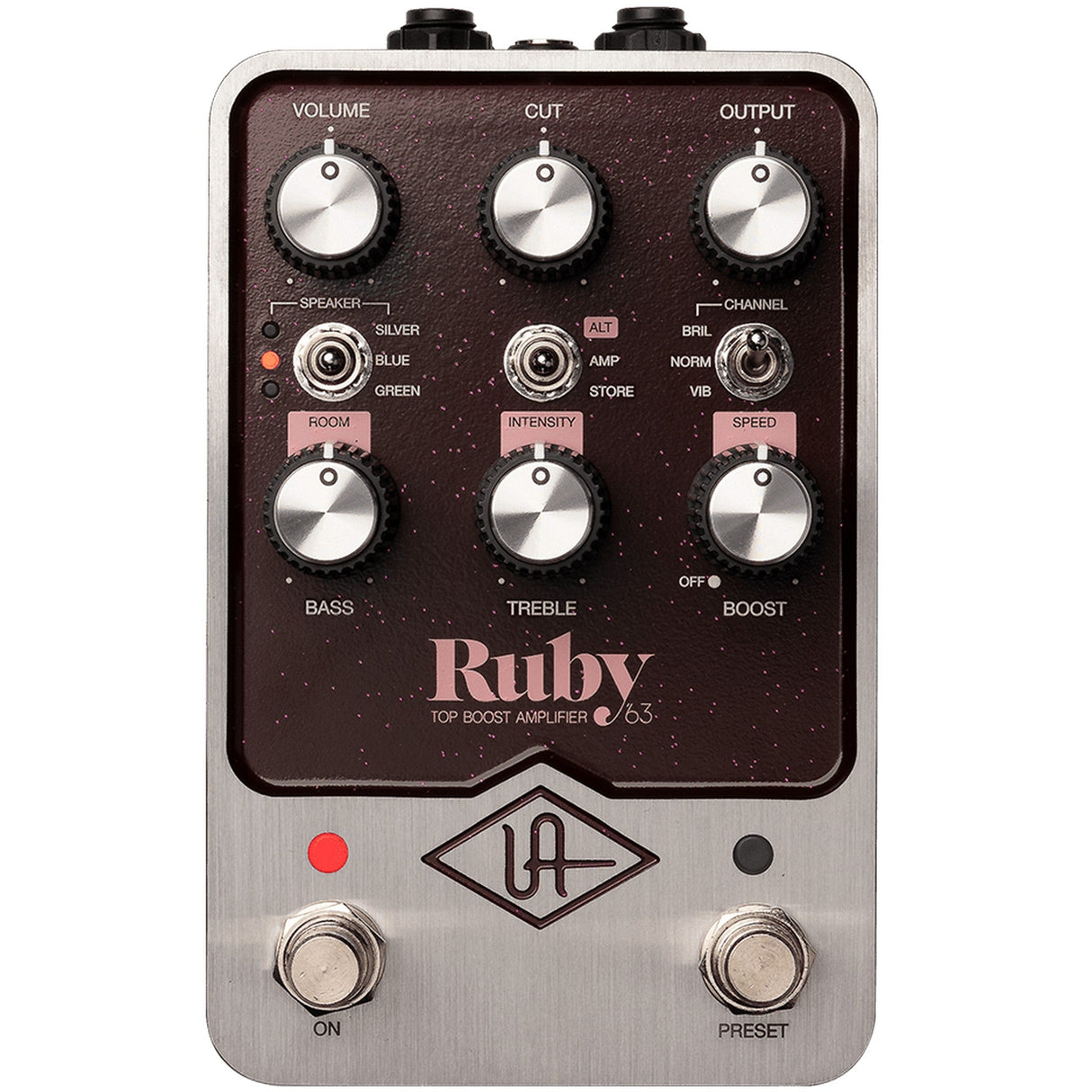 Universal Audio Ruby ’63 Top Boost Amplifier Emulation Pedal with Bluetooth
