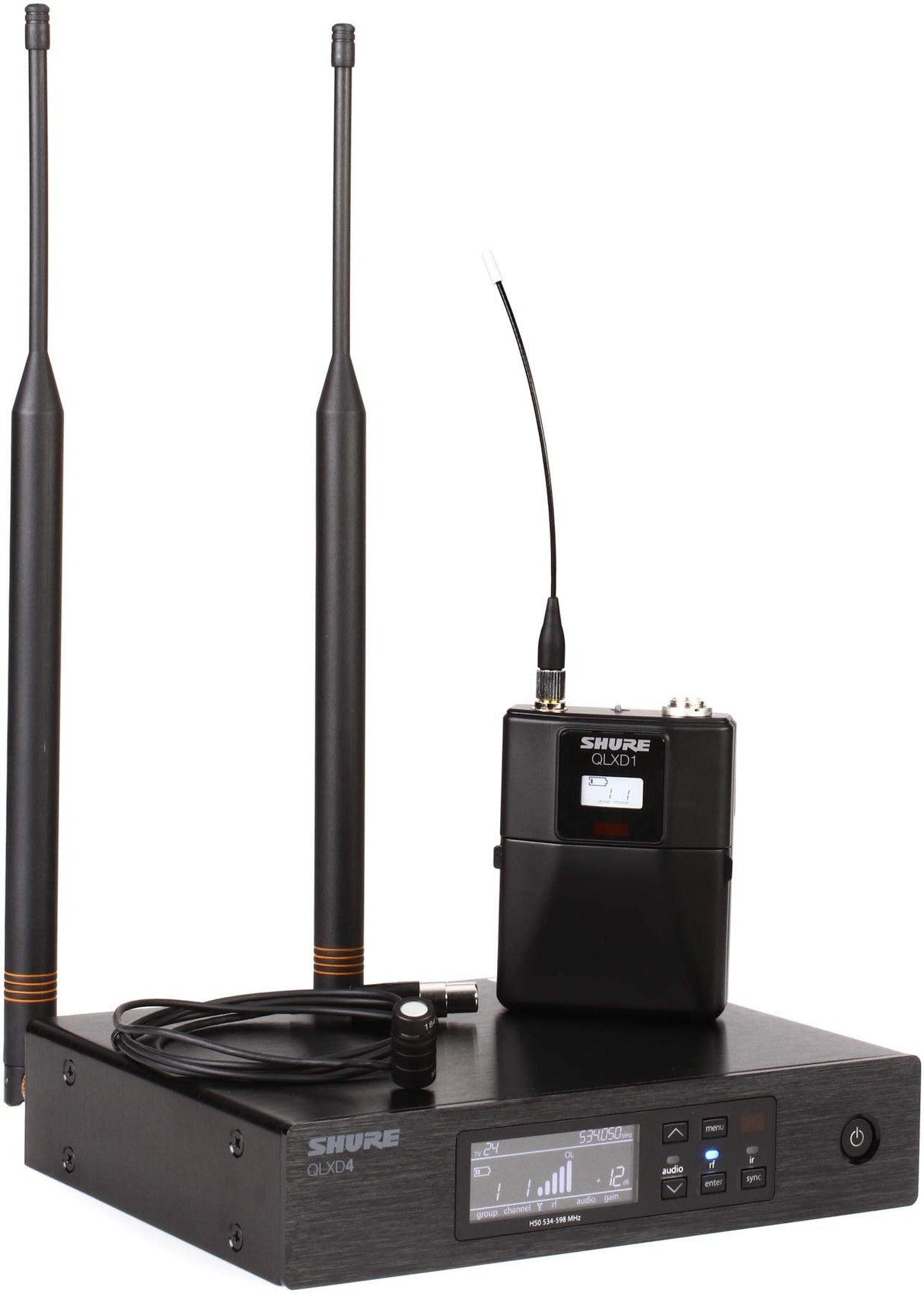 Shure QLXD14/84 Wireless Lavalier Microphone System with WL184 - G50: 470 - 534 MHz