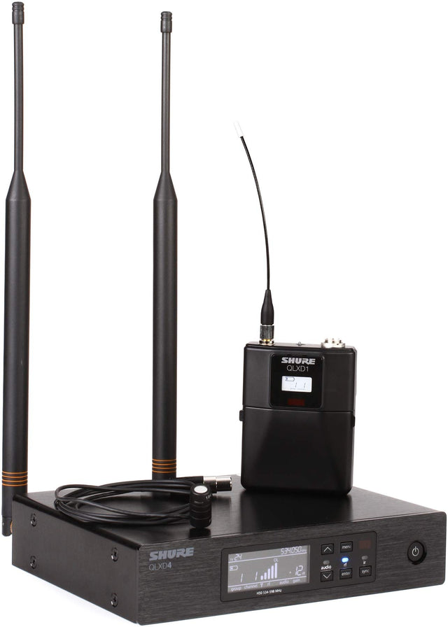 Shure QLXD14/84 Wireless Lavalier Microphone System with WL184 - G50: 470 - 534 MHz