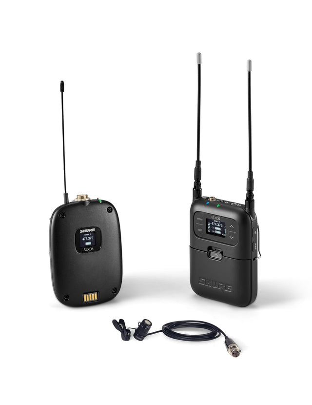 Shure SLXD15/85 Portable Digital Wireless Bodypack System with WL185 - G58: 470-514 MHz