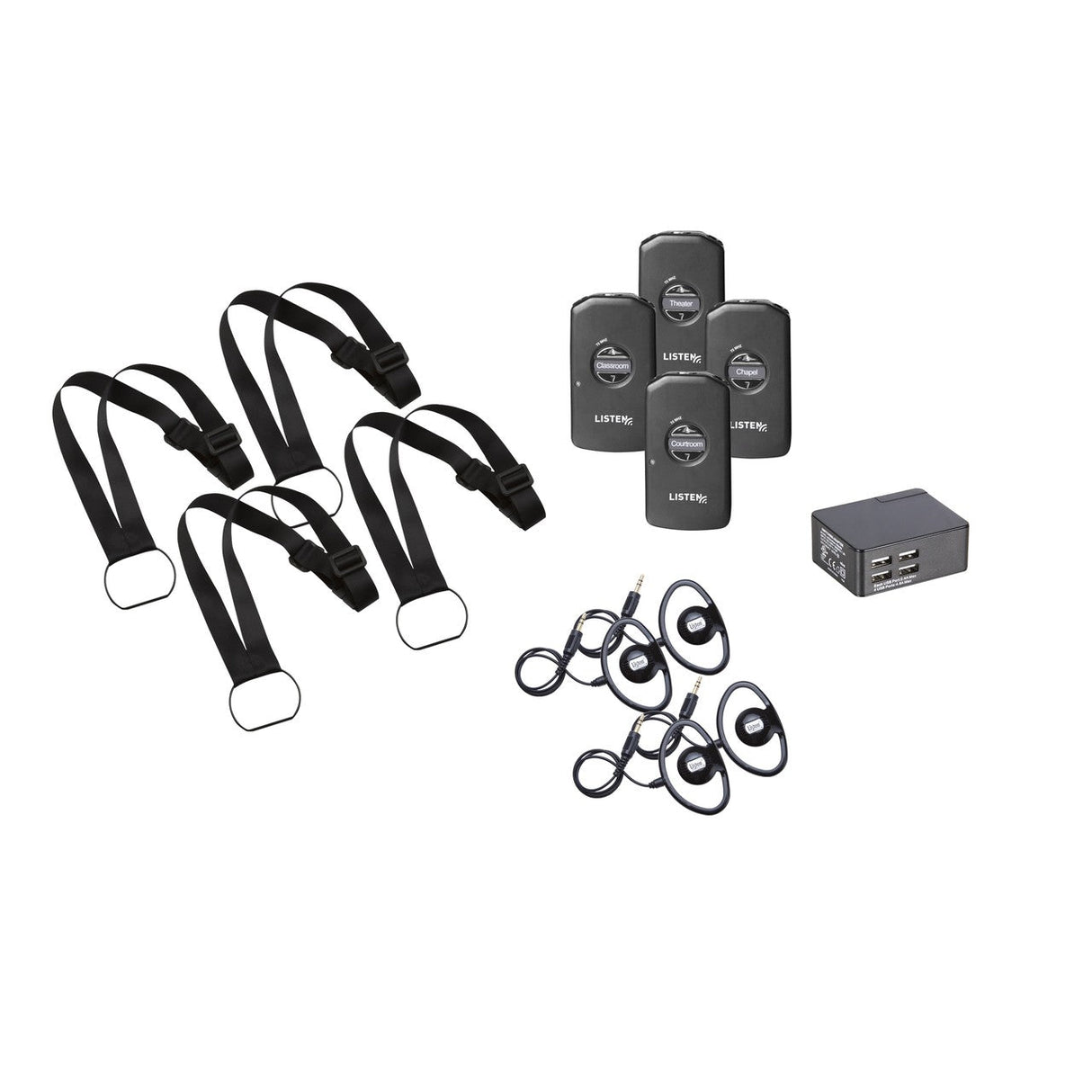 Listen Tech LP-39-072-01 Intelligent DSP RF Receiver 4-Pack 72 MHz