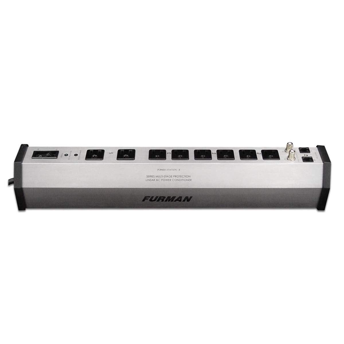 Furman PST-8 15A Advanced AC Strip 8 Outlets with SMP and EVS 15A 8 Feet Cord exceeds UL1449 Standard