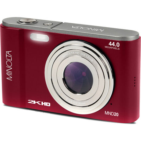 Minolta MND20 44 MP 2.7K Ultra HD Digital Camera Red