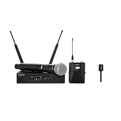 Shure QLXD124/93B Wireless Bodypack and Handheld Vocal Combo System with WL93-6 - G50: 470 - 534 MHz