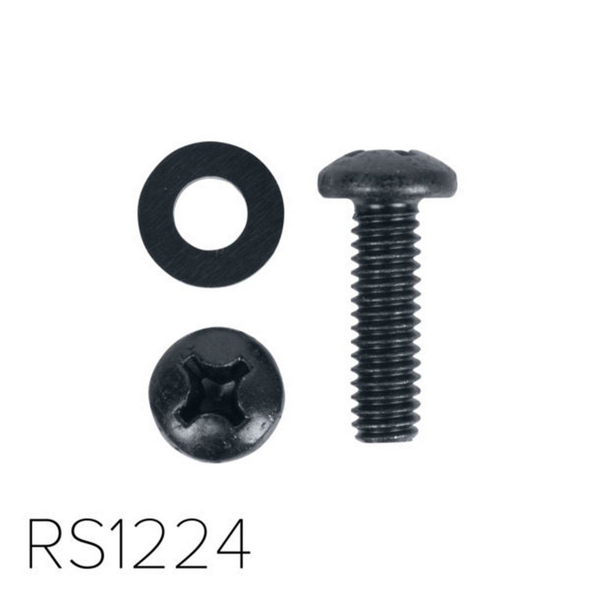Lowell RS1224-100 12-24 Phillips Pan Head Screws Black 100-Pieces Bag