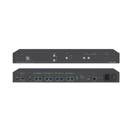 Kramer VM-218DT 2x1:8 4K60 4:2:0 HDMI and Long-Reach HDBaseT RS-232 IR and Stereo Audio Switchable DA