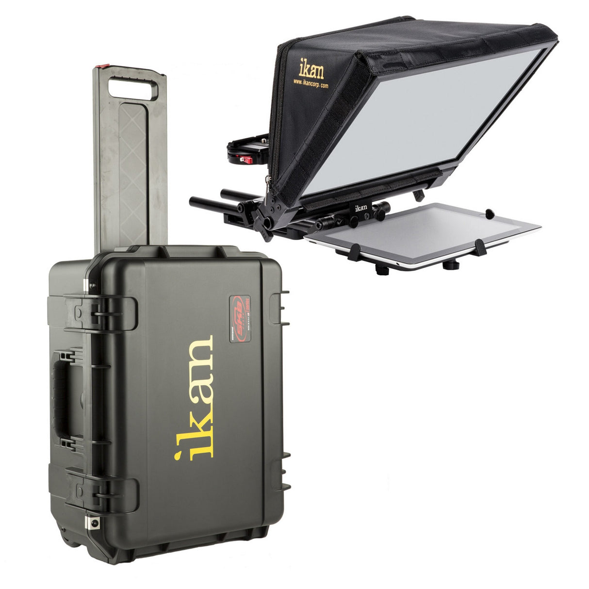 Ikan PT-ELITE-V2-TK Tablets Teleprompter Travel Kit with Rolling Hard Case