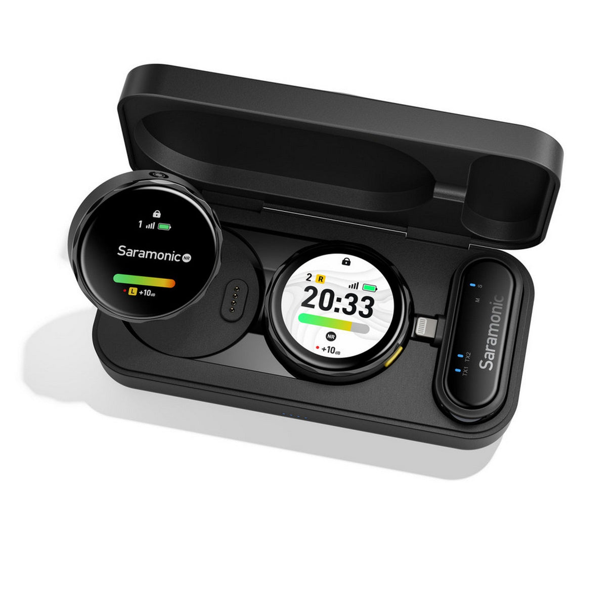 Saramonic Blink Me U2 2-Person Wireless Mic System with Touchscreen Transmitters USB-C Lightning Receivers