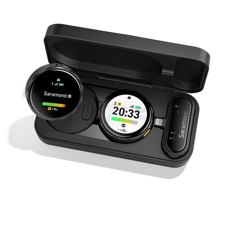 Saramonic Blink Me U2 2-Person Wireless Mic System with Touchscreen Transmitters USB-C Lightning Receivers