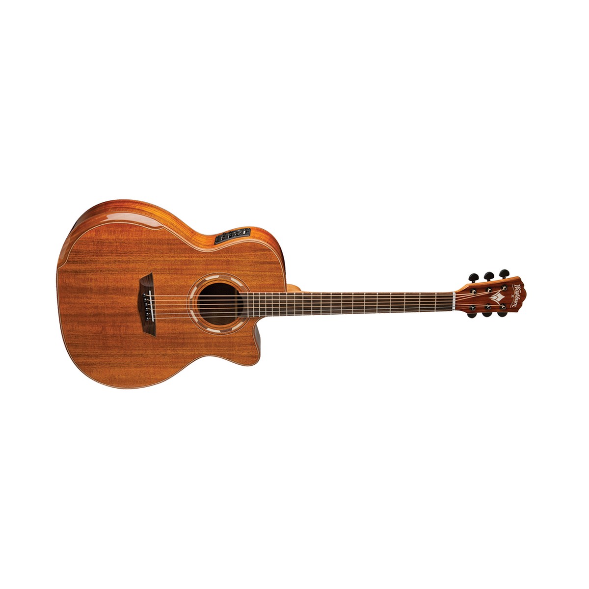 Washburn G55CE Comfort Deluxe 55 Series Grand Auditorium Cutaway Acoustic/Electric Guitar KOA - guitar