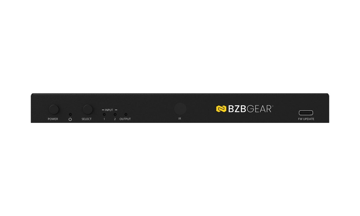 BZBGEAR BG-8K-HS21AR 2x1 HDMI 2.1 8K Switcher with Audio De-Embedding