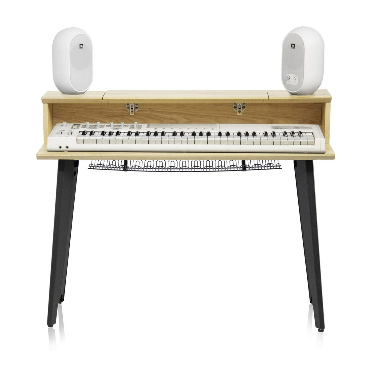 Gator GFW-ELITEKEYTBL61-MPL Elite Series Furniture for 61 Note Keyboard Natural Maple Matte Finish