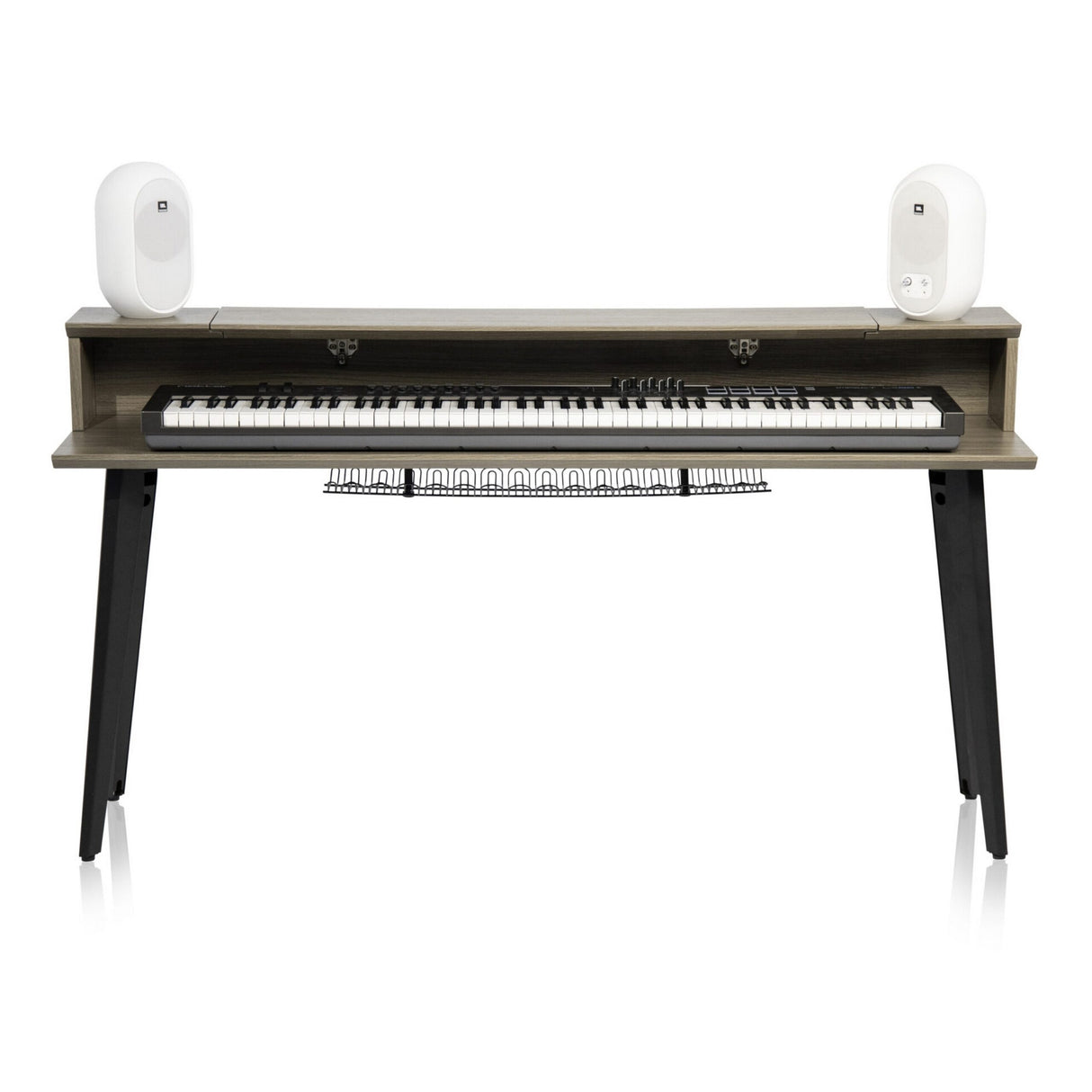 Gator GFW-ELITEKEYTBL88-GRY Elite Series Furniture for 88 Note Keyboard Driftwood Grey Finish