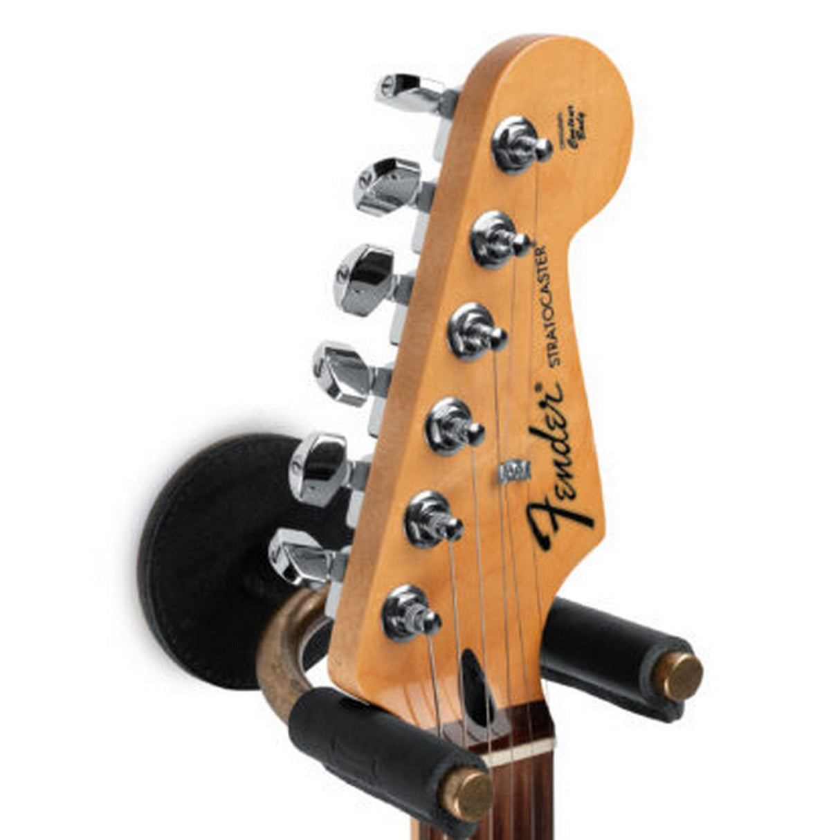 Levy’s Brass Forged Guitar Hanger with Black Leather - accessories