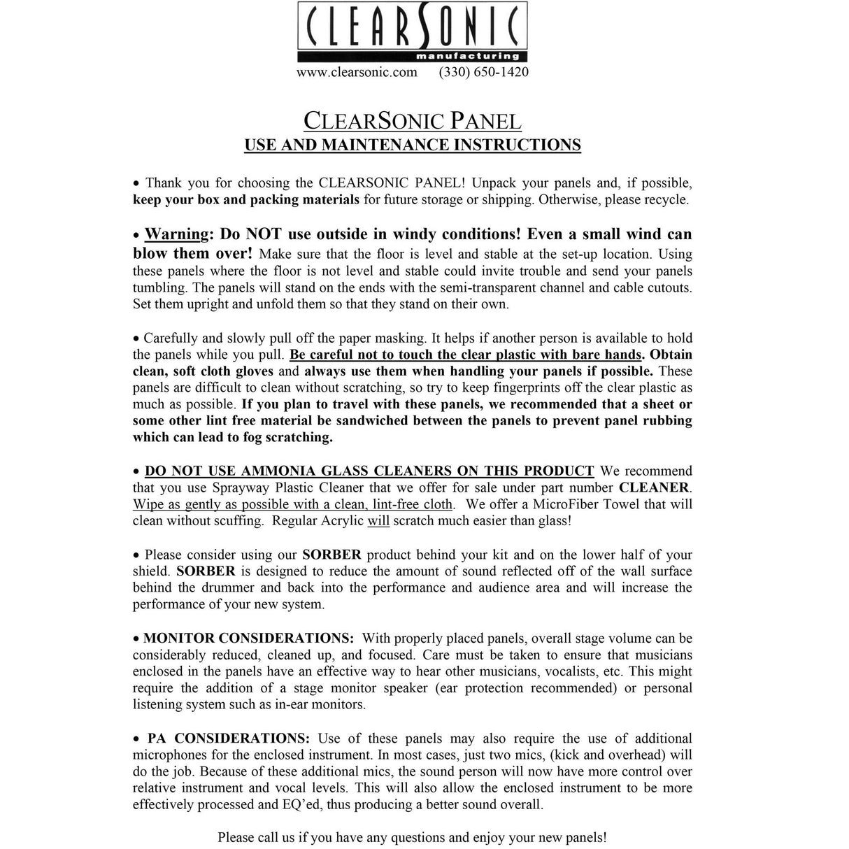 ClearSonic A2466x5 5-Panel Acrylic Drum Shield