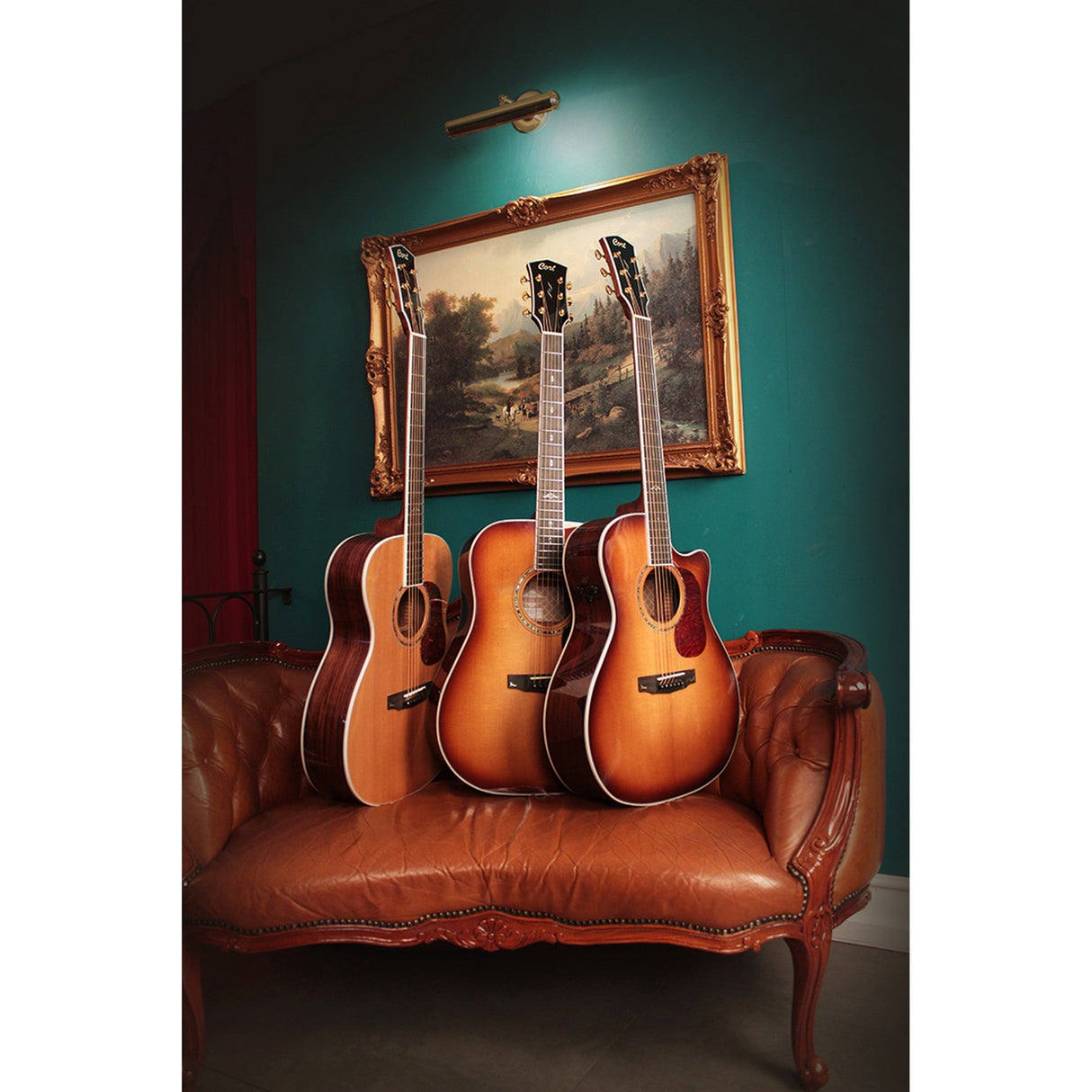 Cort GOLD D8 Acoustic-Electric Guitar Dreadnought Light Burst - guitar