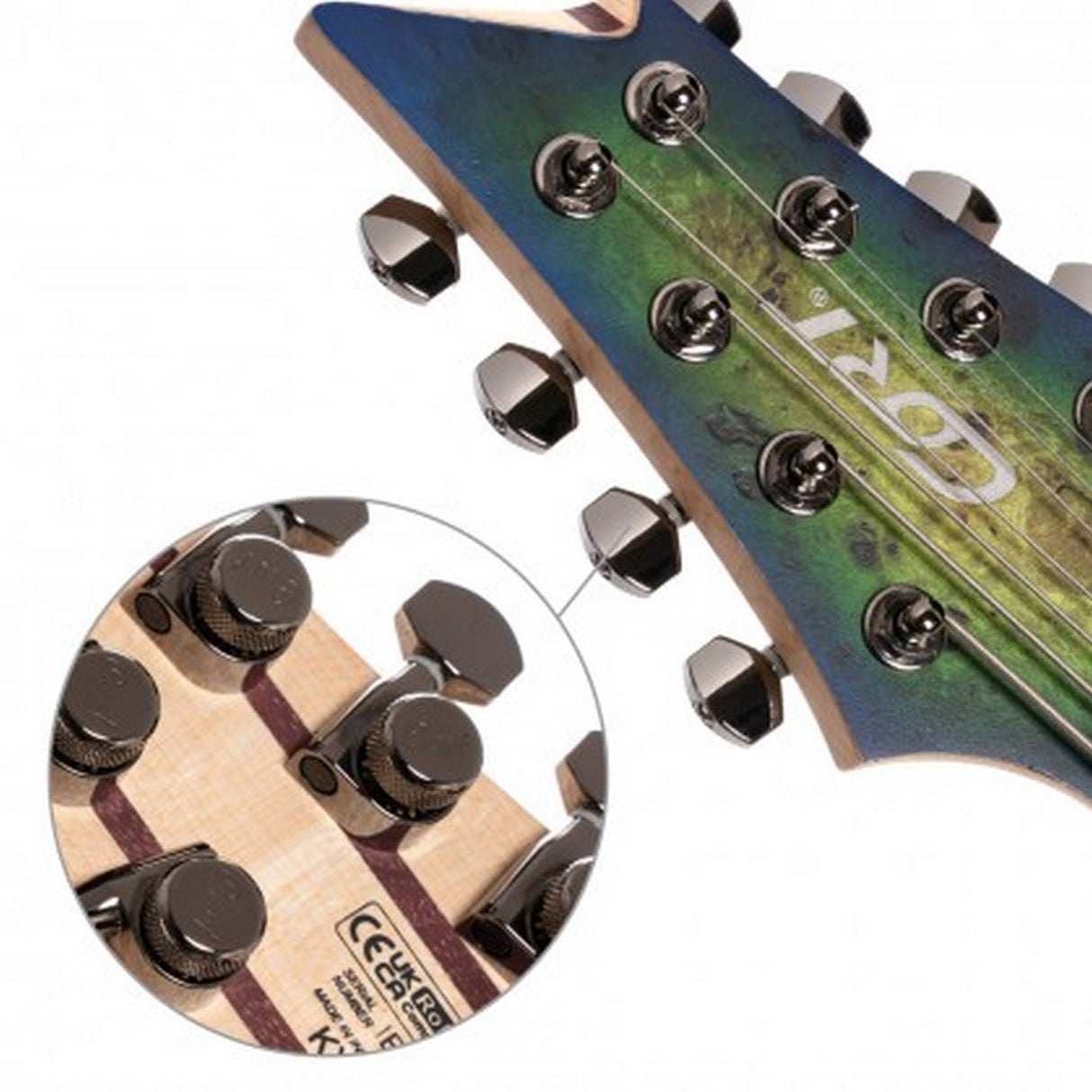 Cort KX508 Multi-Scale II 8-string Guitar Mariana Blue Burst - guitar