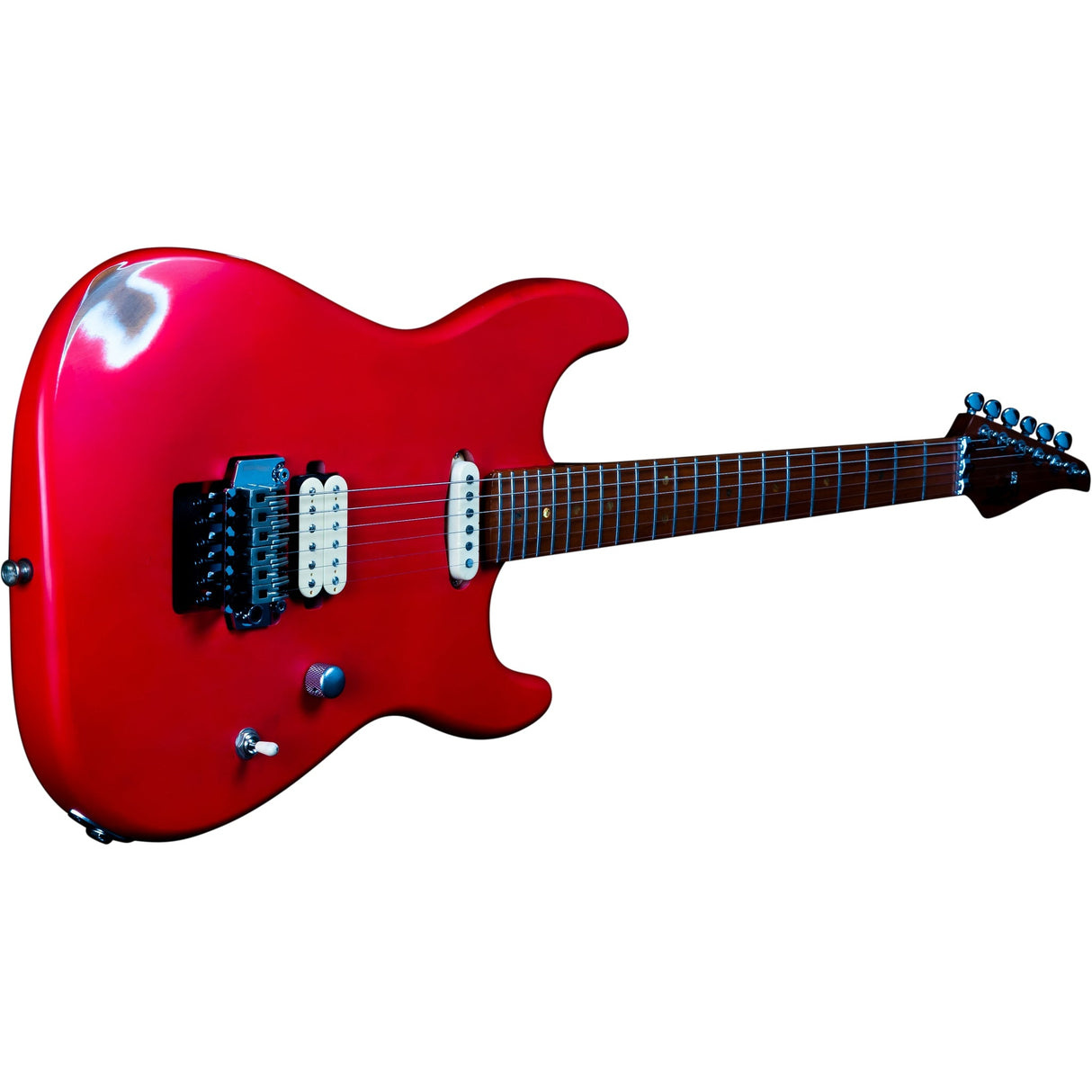 Jet Guitars JS-850 Relic Canadian Maple Electric Guitar with HS Alnico V Pickup, Red Distressed