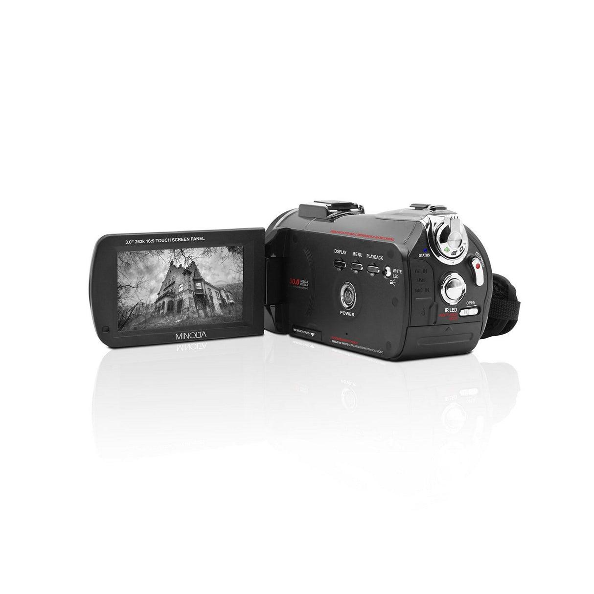 Minolta MN4K40NV 4K Ultra HD 30 MP Night Vision Camcorder Black
