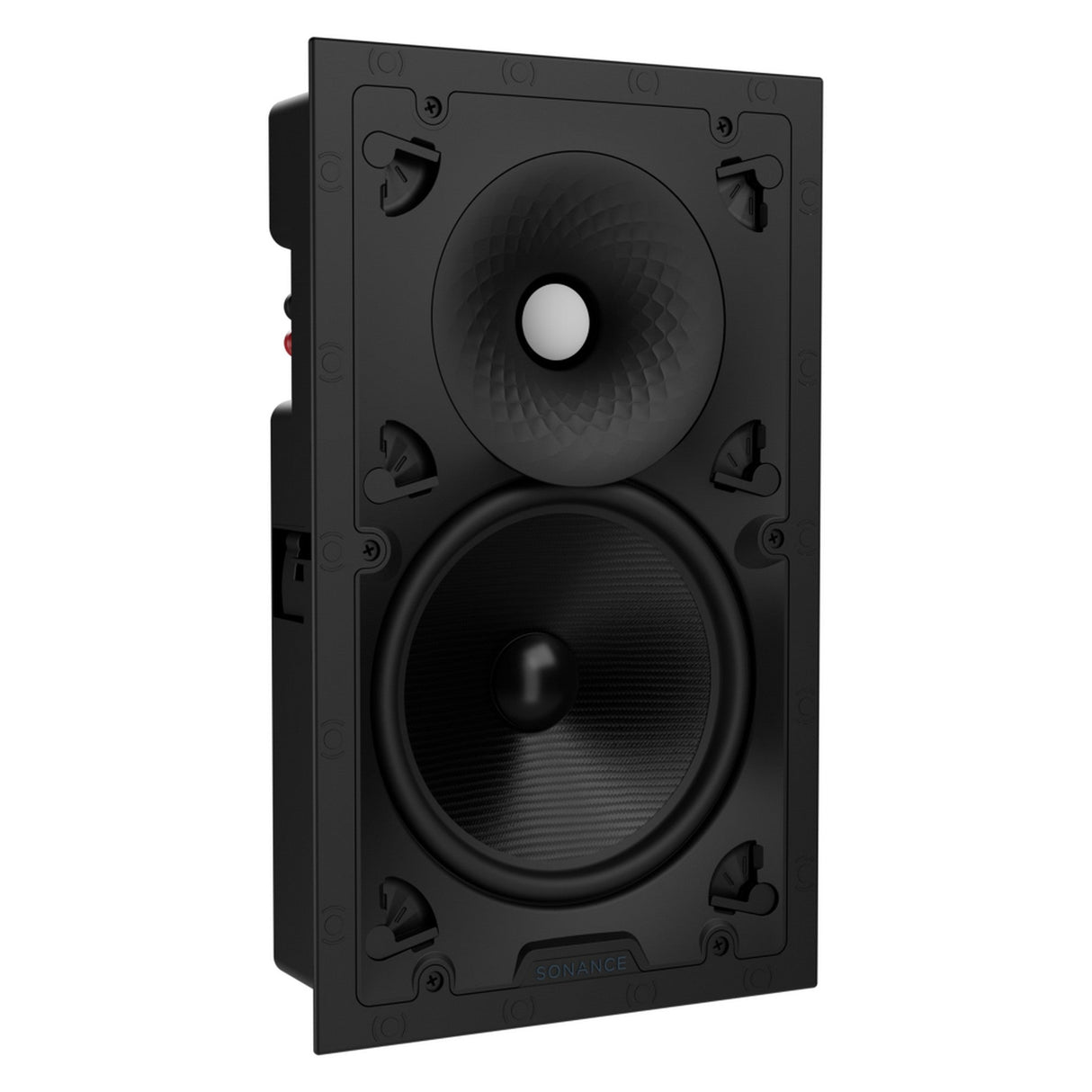 Sonance VX86 8-Inch Rectangle In-Wall Speaker with White Micro Trim Grille Pair