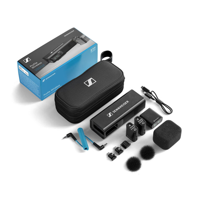 Sennheiser Profile Wireless 2-Channel All-In-One Clip-On and Handheld Microphone System 2.4 GHz