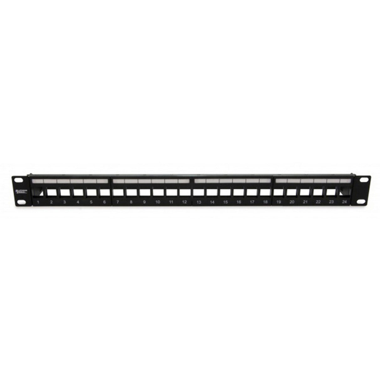 Platinum Tools 642-24SU 24 Port Unloaded Keystone Patch Panel 19 Inch Shielded 1RU