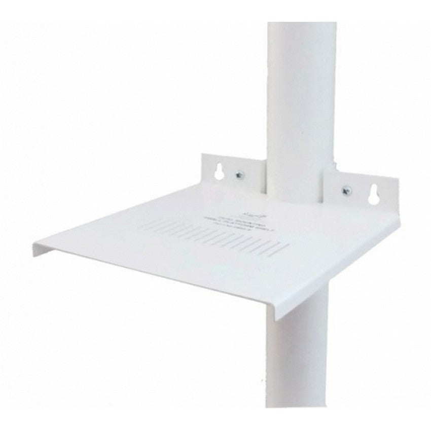 Nigel B Design NB-DMSS-W Dual Mounting Pole/Wall Platform Shelf White