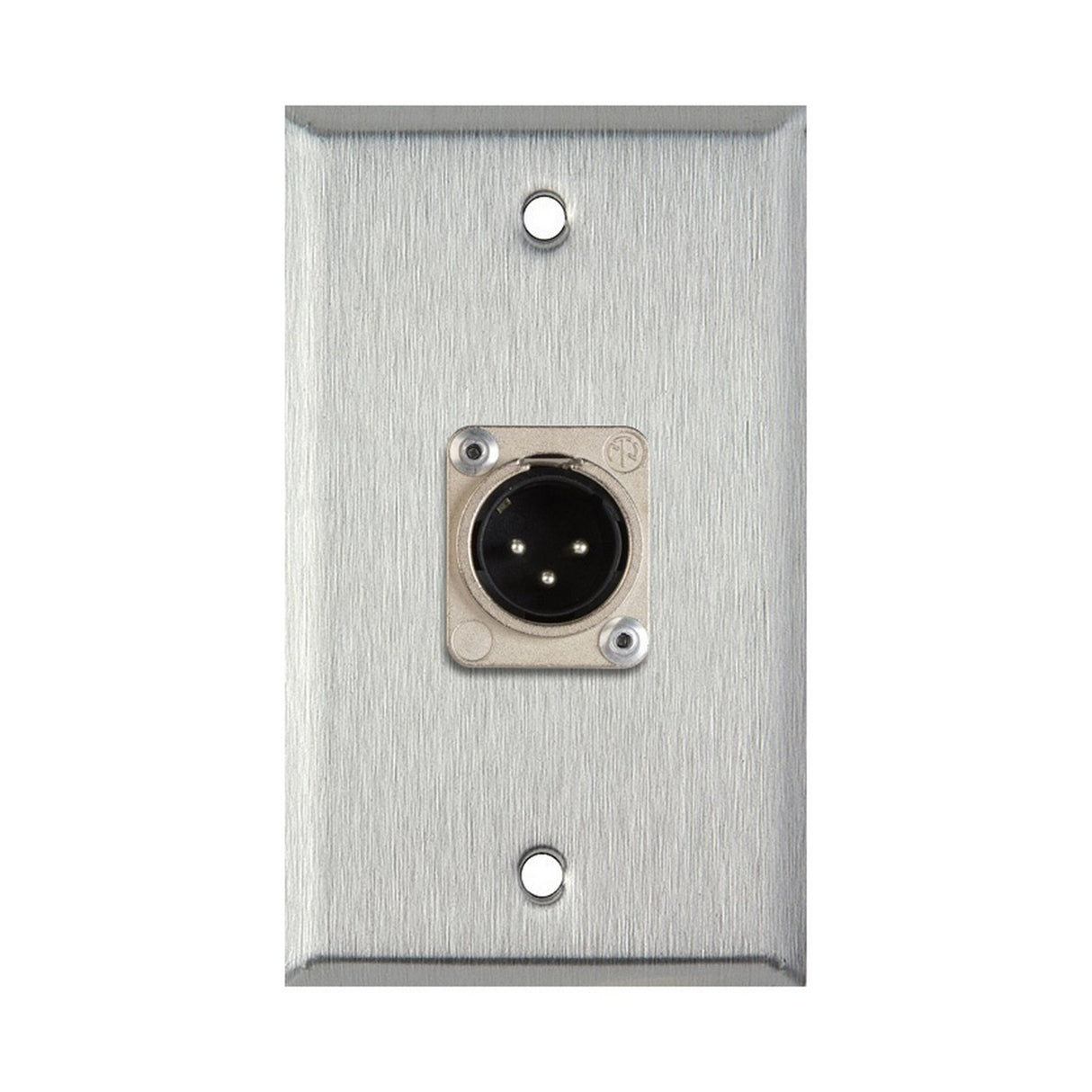 My Custom Shop WPL-1113 1-Gang Stainless Steel Wall Plate with 1 Neutrik 3-Pin XLR Male