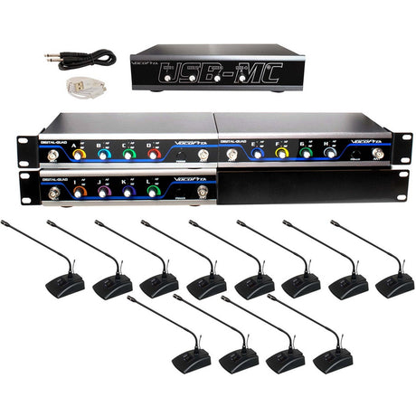 VocoPro USB-Conference-12 Wireless 12-Person Microphone/USB Interface Conferencing System 902-927.2 MHz