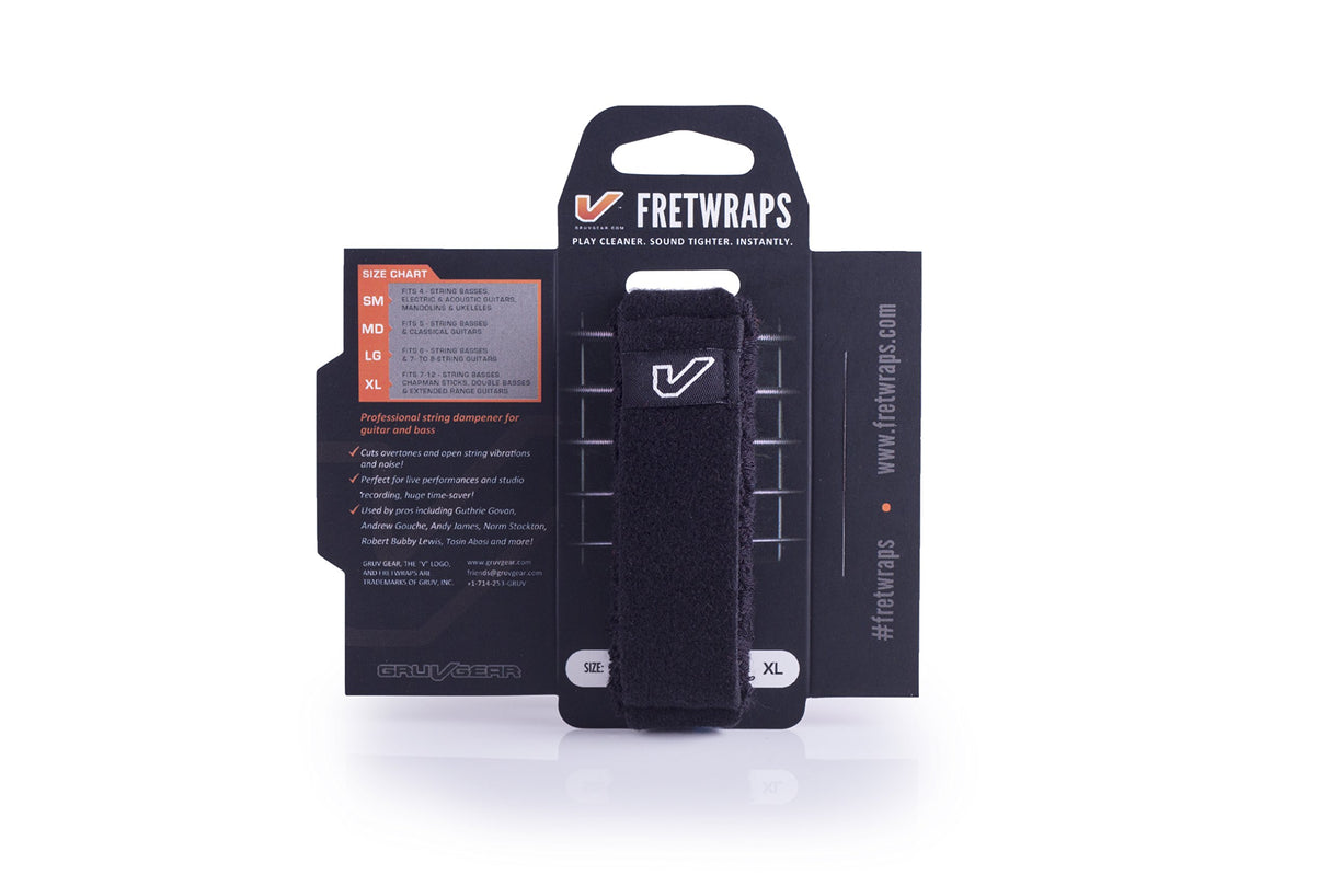 Gruv Gear FretWraps String Muter 1-Pack Black Extra Large - accessories